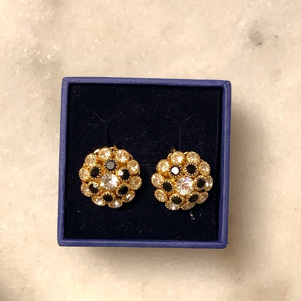 Vintage sparking clip on earrings